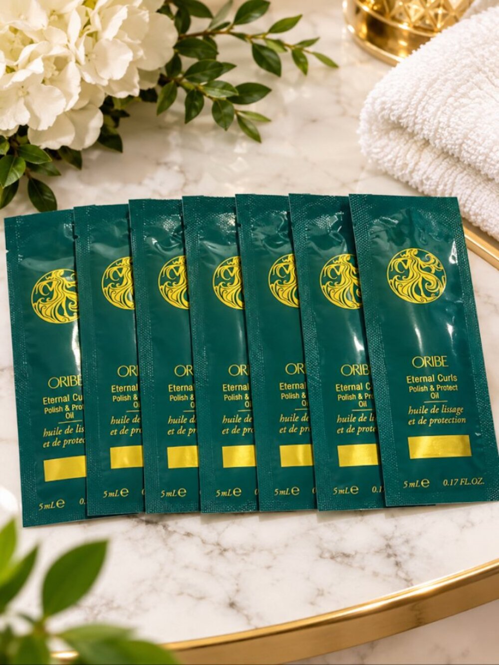 7x Oribe Eternal Curls Polish & Protect Oil 25 Sachets x 5ml / 0.17oz